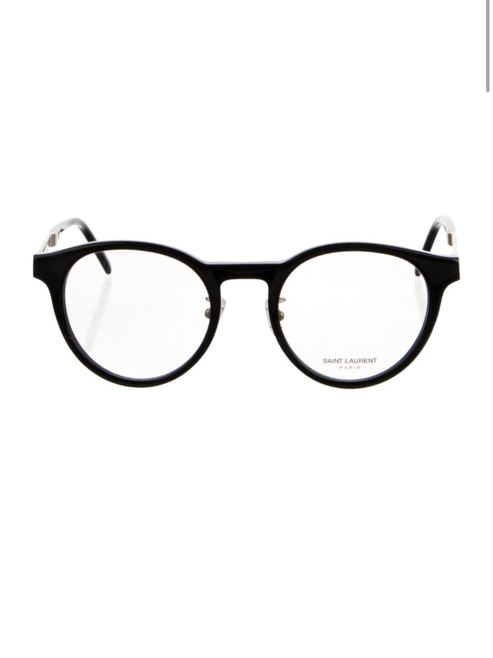Saint Laurent Glossy Black Round Optical Frames